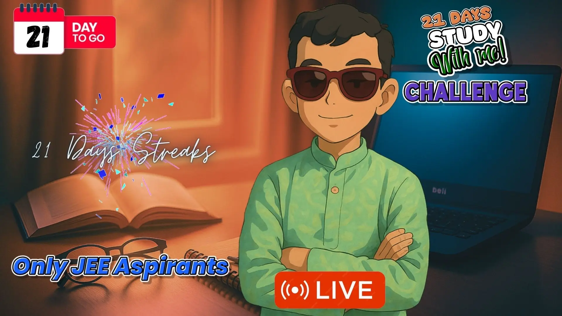 30 Days Challnege study with me live stream